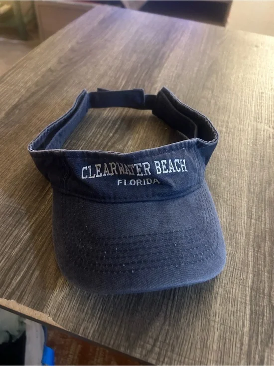 Clearwater Beach Florida womens Visor - Navy