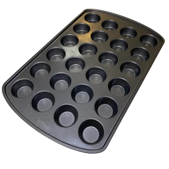 Wilton 24 Cup Mini Muffin Pan Nonstick Baking Cupcake Brownie Bite Pan