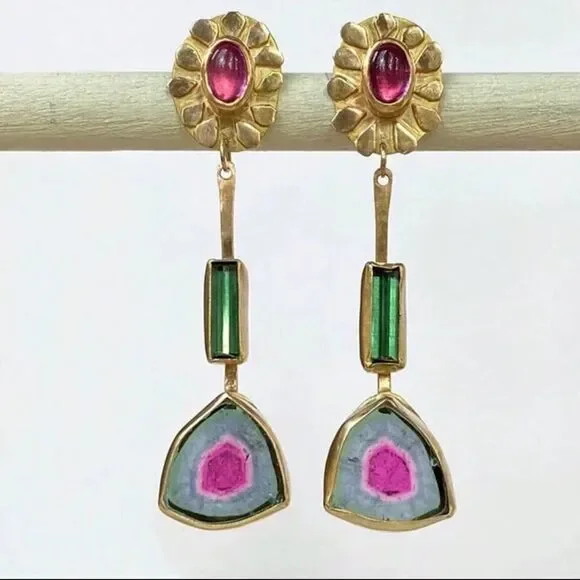 Pink Drop Earrings A1264