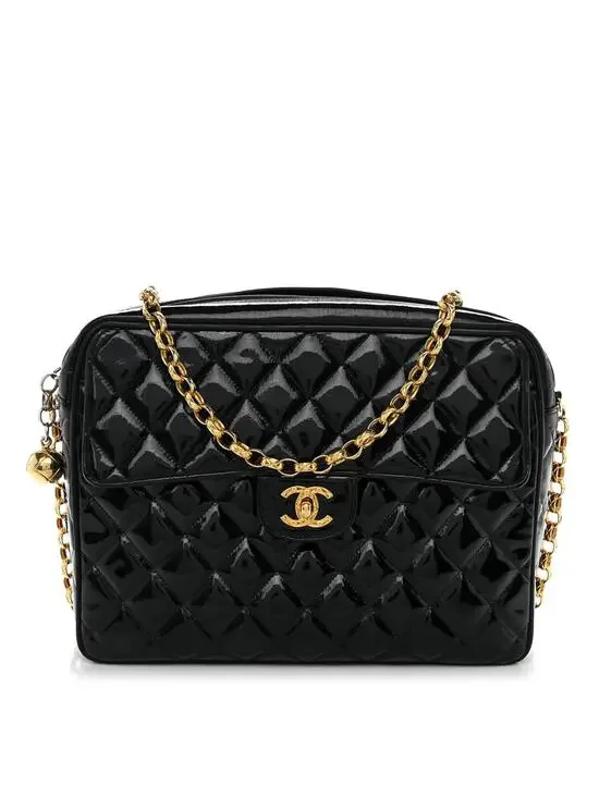 Chanel Patent Quilted Cc Camera Case #333289C14B