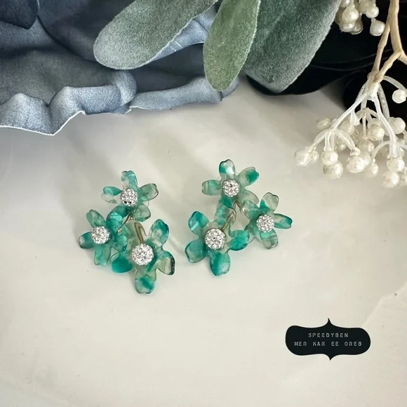 Lele Sadoughi Garden Bouquet Earrings Green
