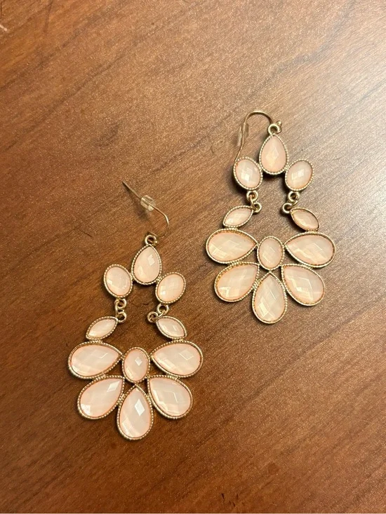 2 for $10 Gold-Tone Pink Teardrop Statement Earrings - Women Jewelry