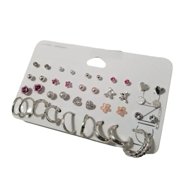 NWT ICING 20 PACK‎ ASSORTED EARINGS