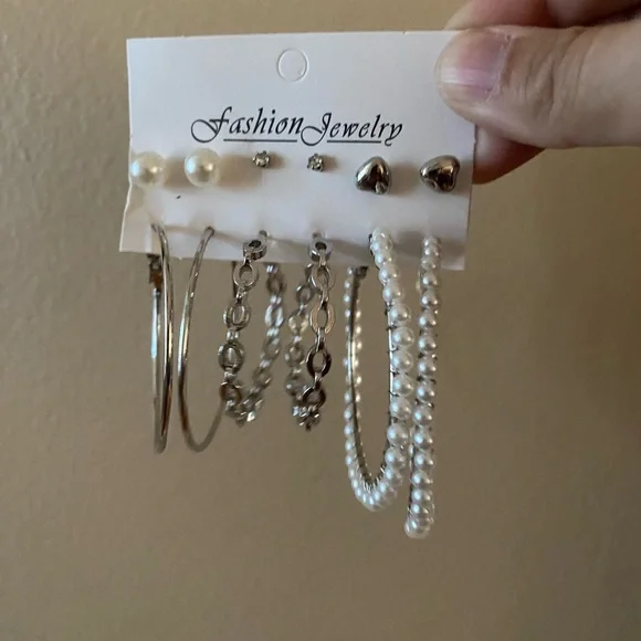 NEW silver fashion jewelry set