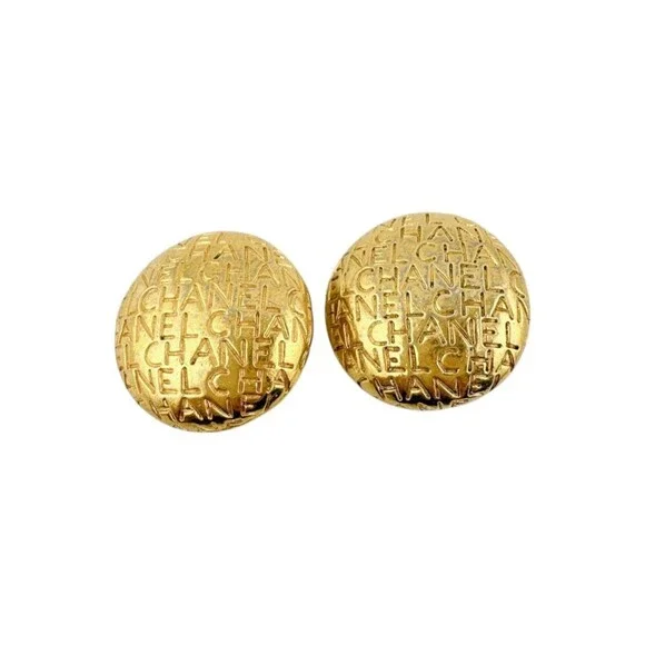 CHANEL Vintage Gold Earrings