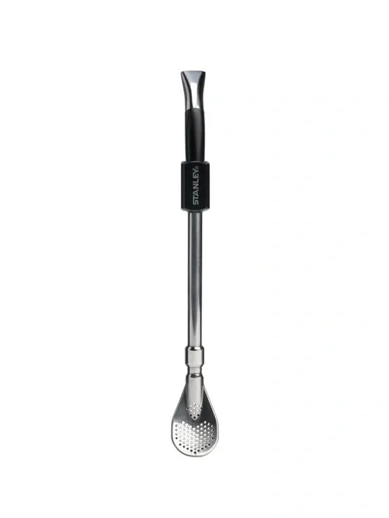 Stanley Stainless Steel Yerba Mate Bombilla with Black Grip