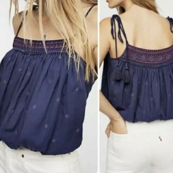 NWOT Free People eternal love embroidered top