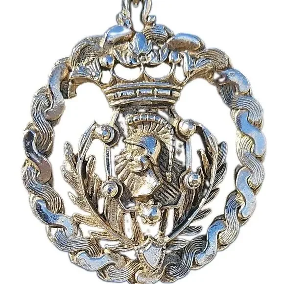 Castle core pendant with chain knights Camelot statement