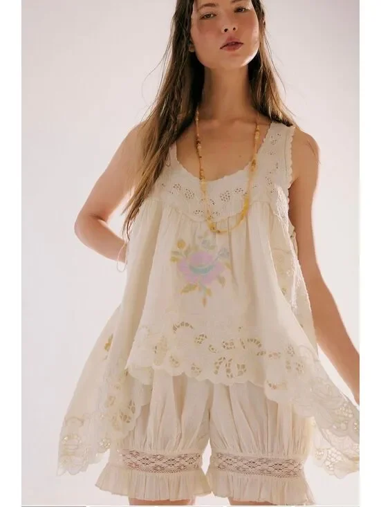 Free People / Eye catcher bloomsie romper / sz L / $128 / current