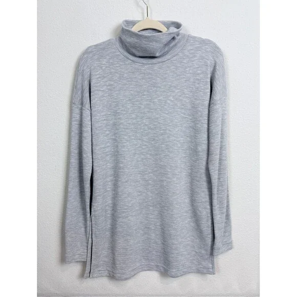 J. Crew Vintage Fleece Funnel Neck Tunic Grey M