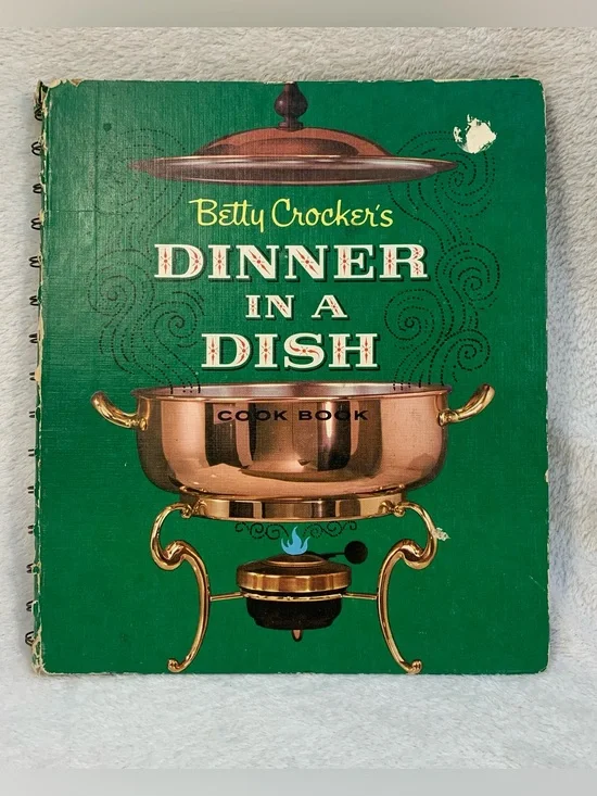 Vintage Betty Crocker Dinner in a Dish Cookbook 1965 1st Edition Spiral Bound