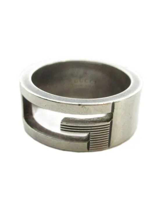 Gucci Ring Cutout Logo Silver