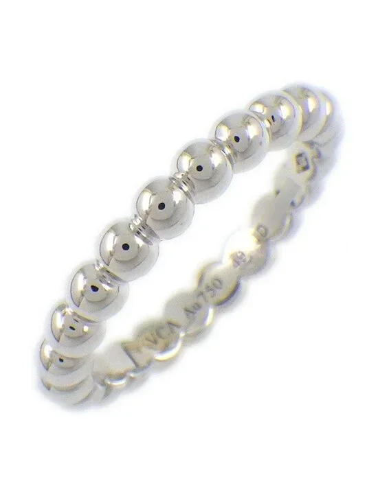 Van Cleef & Arpels Ring Perlee White Gold Pearl Medium