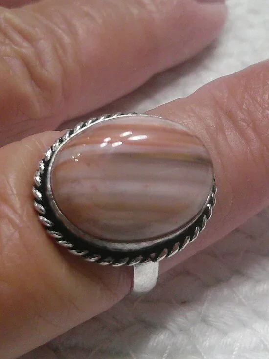 Beautiful SARDONYX Handmade Sterling 925 RIng Size 10 #155F