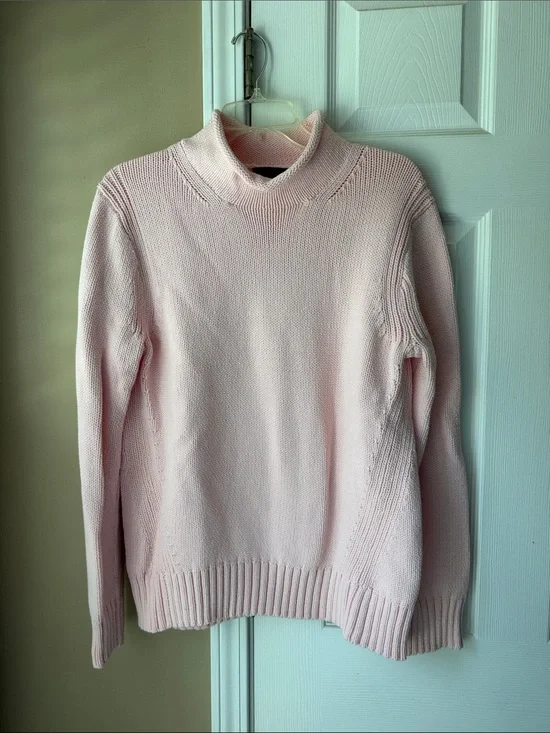J. Crew Pale Pink Turtleneck Sweater