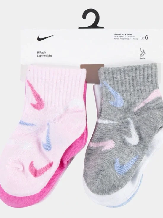 School Nike Swoosh Toddler Girls Anklet Socks!