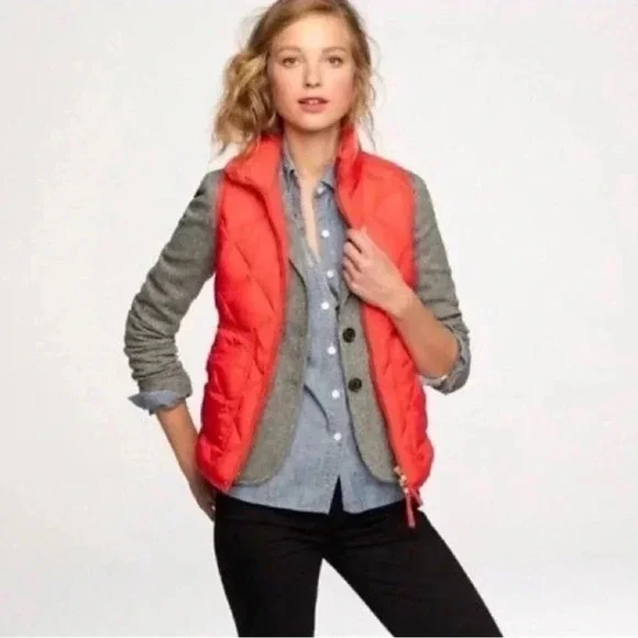 J Crew Orange Layering Vest XS  - Like New - J