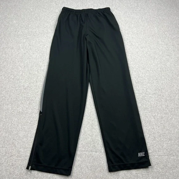 Nike‎ Track Pants Men's Medium Black Warm Up Lined Ankle Zip Gym Training Retro