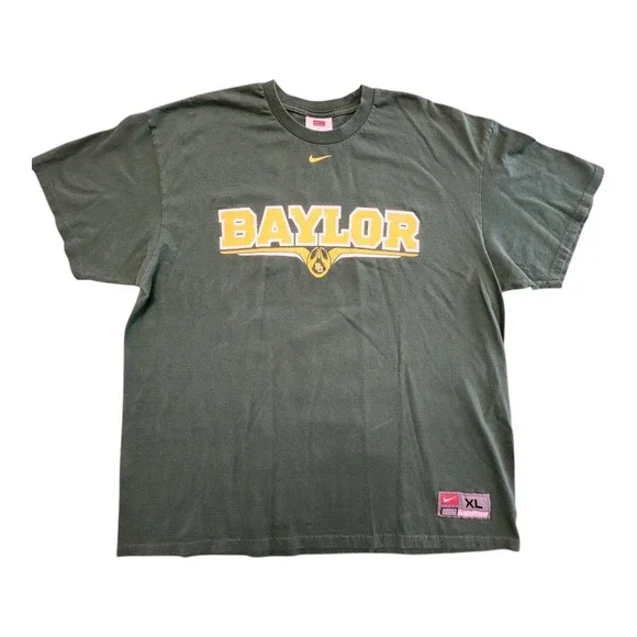 Vintage Nike Team Baylor Bears Center‎ Swoosh Shirt NCAA College Men's XL Y2K
