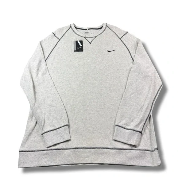 NWT 2015 Nike Golf Range Crewneck Sweatshirt Heather Birch Ivory Mens Size 2XL