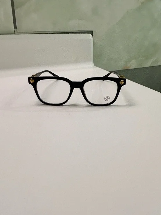Chrome Hearts Black Kids Sunglasses with Gold Star Detail