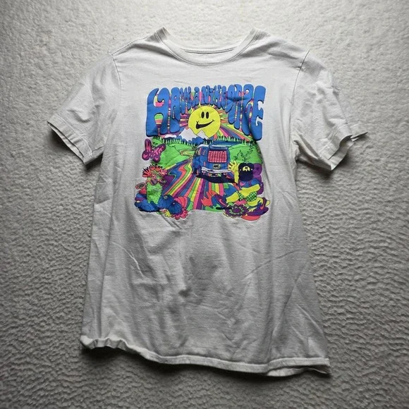 Nike Shirt Mens Medium White Haulin Nike Daze Psychedelic Graphic Tagless Tee