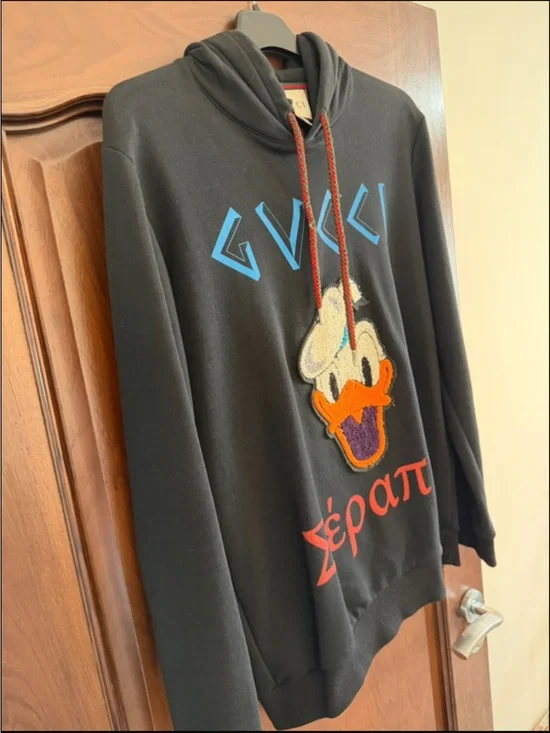 Gucci Black Donald Duck Graphic Hoodie