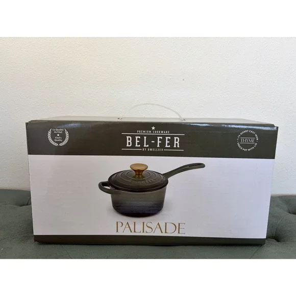 Bel-fer Savannah 1.75 Quart Cast Iron Sauce Pot with Lid BRAND NEW IN BOX