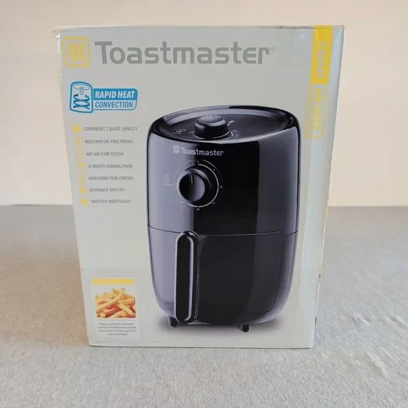 Toastmaster Air Fryer TM-200AF 2 Qt Black 1000W 120V Timer Temp Control