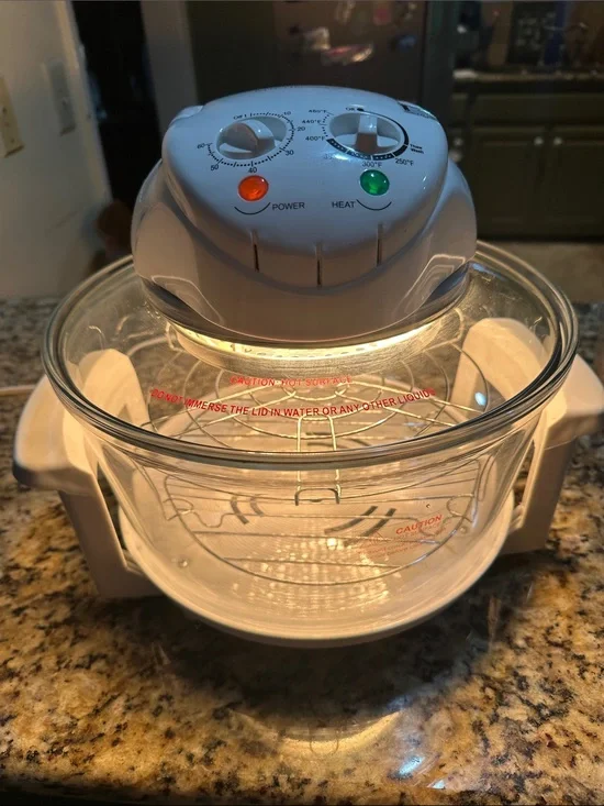 White Air Fryer Halogen Countertop Oven - White