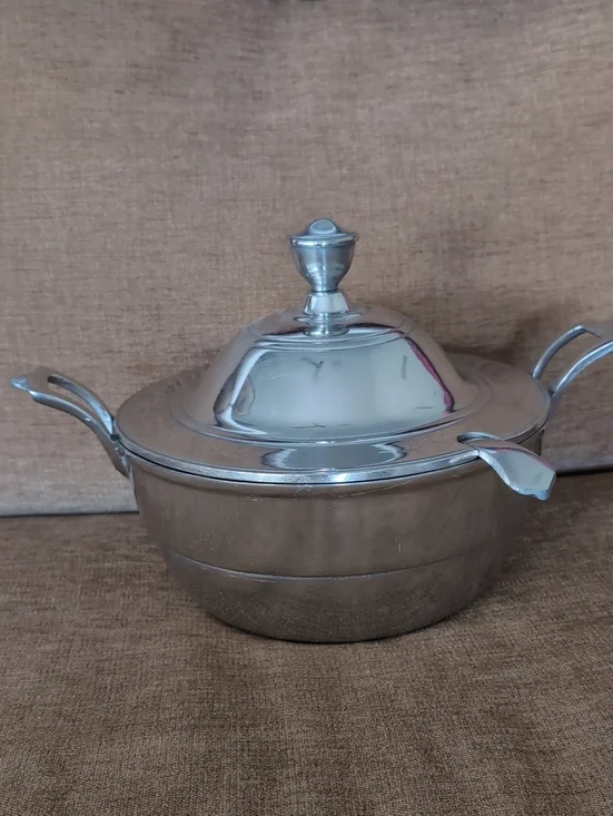 Wilton Silver Armentale Covered Serving Dish with Handles And Spoon