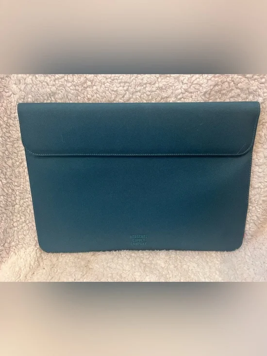 Herschel Supply Company Teal Tablet Laptop MacBook Sleeve Case Carrier 15”