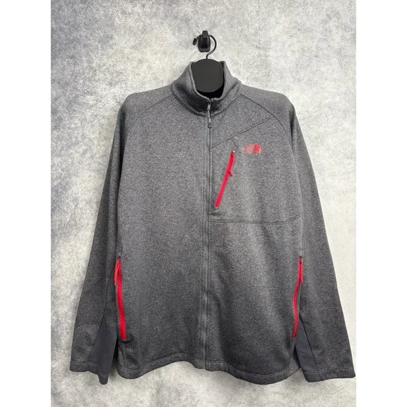 The North Face Men's Gray Red‎ Canyonlands Full Zip Jacket Size XL