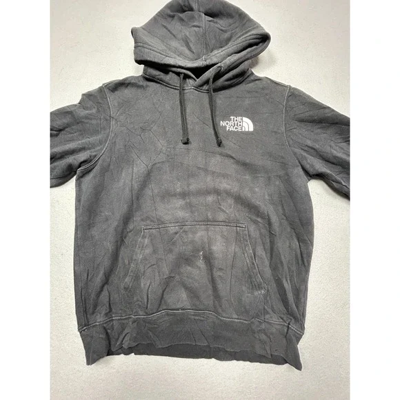 The North Face Hoodie Cotton Polyester Black Medium Mens