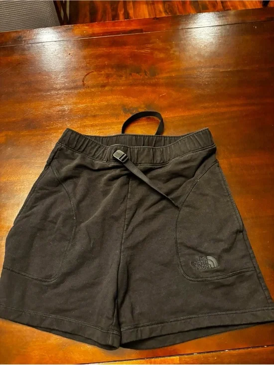 The North Face Black Elastic Waist Shorts with Adjustable Belt