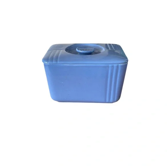 Westinghouse Hall Vintage Blue‎ Ceramic Refrigerator Container, 4