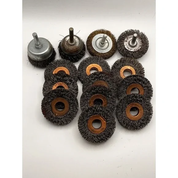 Lot of‎ Crimped Wheel Brushes Rust Removal-14 Pieces total