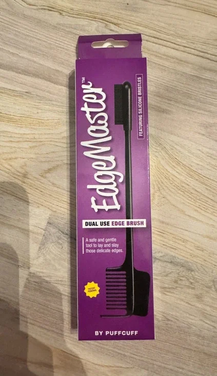 PuffCuff Edge Master Dual Edge Brush Silicone Bristles NEW