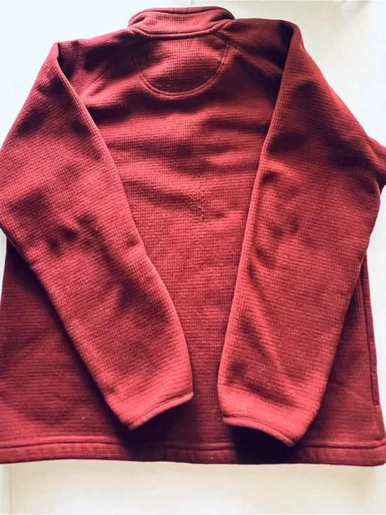 The North Face Sz L Men's Half-Zip Fleece Pullover - Brick Red