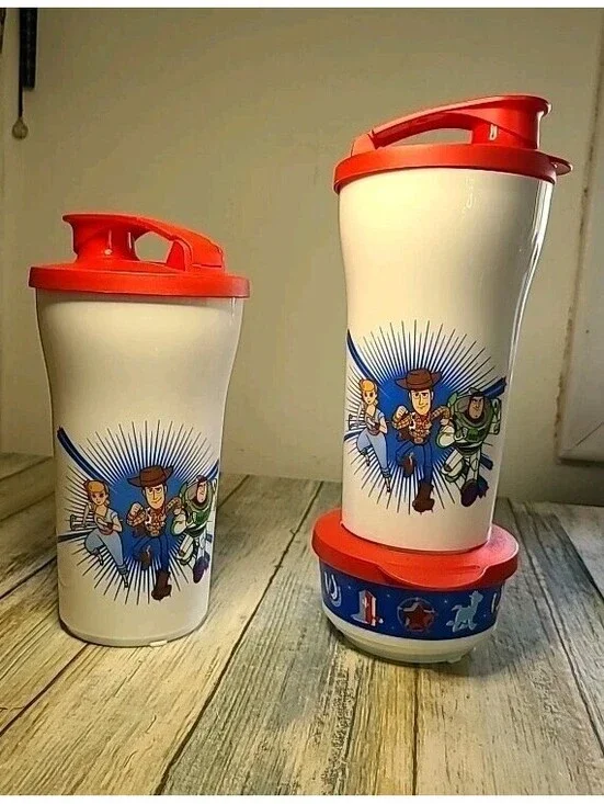 Toy Story 4 Tupperware Two Tumblers And One Detachable Snack Container. Bo Peep