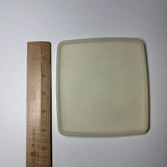 Tupperware Lid Only 671 Replacement Plastic Square Opaque Clear 5x5.5
