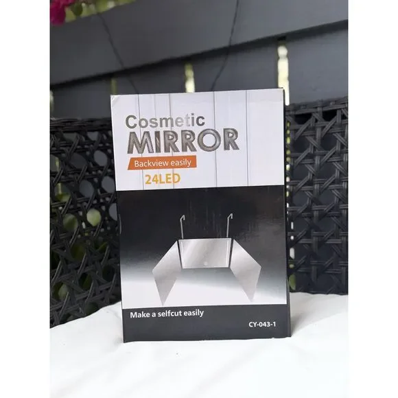 24 LED Tri-Fold Lighted Makeup Mirror – White