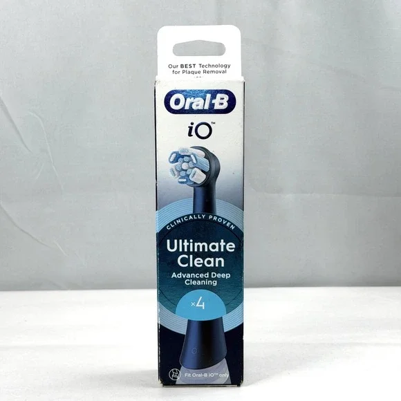 4 Pack ORAL-B iO Ultimate Clean Replacement Brush Heads Black Genuine / Sealed