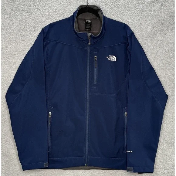 The North Face NF Apex Bionic 3 Windwall Softshell Jacket Men's XL Navy‎ Blue