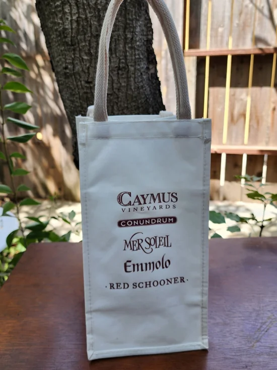 Caymus Vineyards Canvas Wine Tote Bag Wagner Family Brands Multi Bottle Carrier