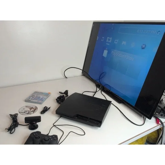 Sony Playstation 3 Slim CECH-3001A 160GB PS3 Bundle w/ 32Games 1 Controller