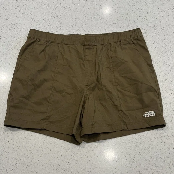 The North Face Nylon Hiking/Active Shorts Olive Green Size Large Men's
