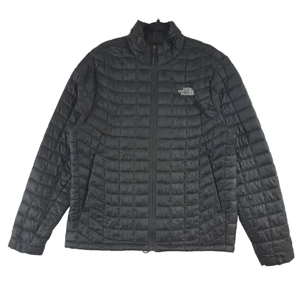 The North Face Mens Thermoball Eco Quilted Puffer Jacket L Black Lightweight