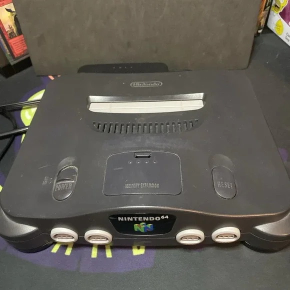Nintendo 64 Console Bundle OEM Charcoal, NUS-001 Japan Model Untested  A2