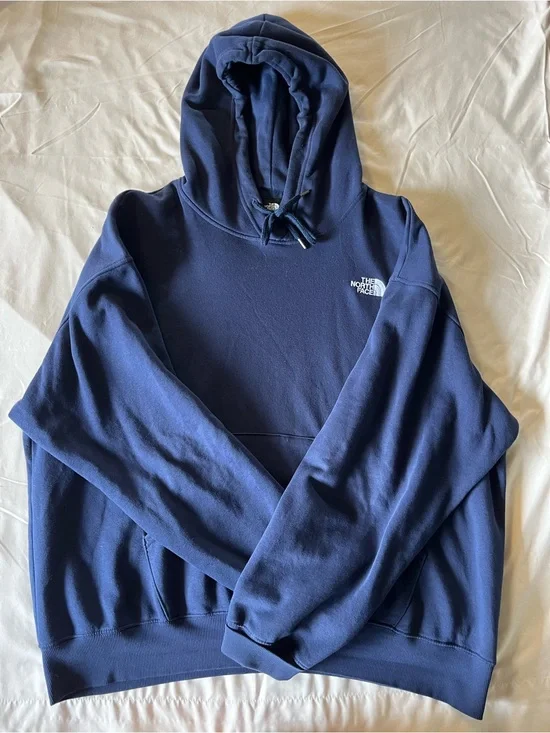 The North Face Men's Navy Pullover Hoodie with Small Logo